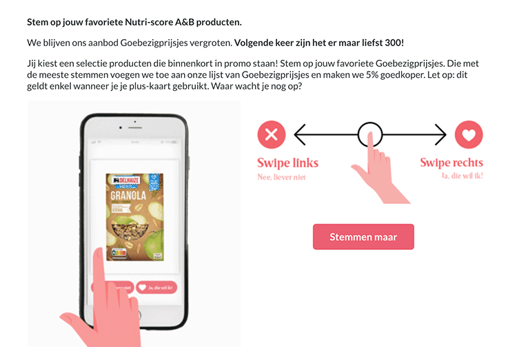 Lancering van een productgamma bij Delhaize met Qualifio. Lancering van een productgamma bij Delhaize met Qualifio.