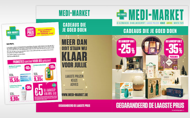 Medi-Market past de methode voor verspreiding van haar klantenfolder aan en test een intensiever gebruik van gepersonaliseerde communicatie.